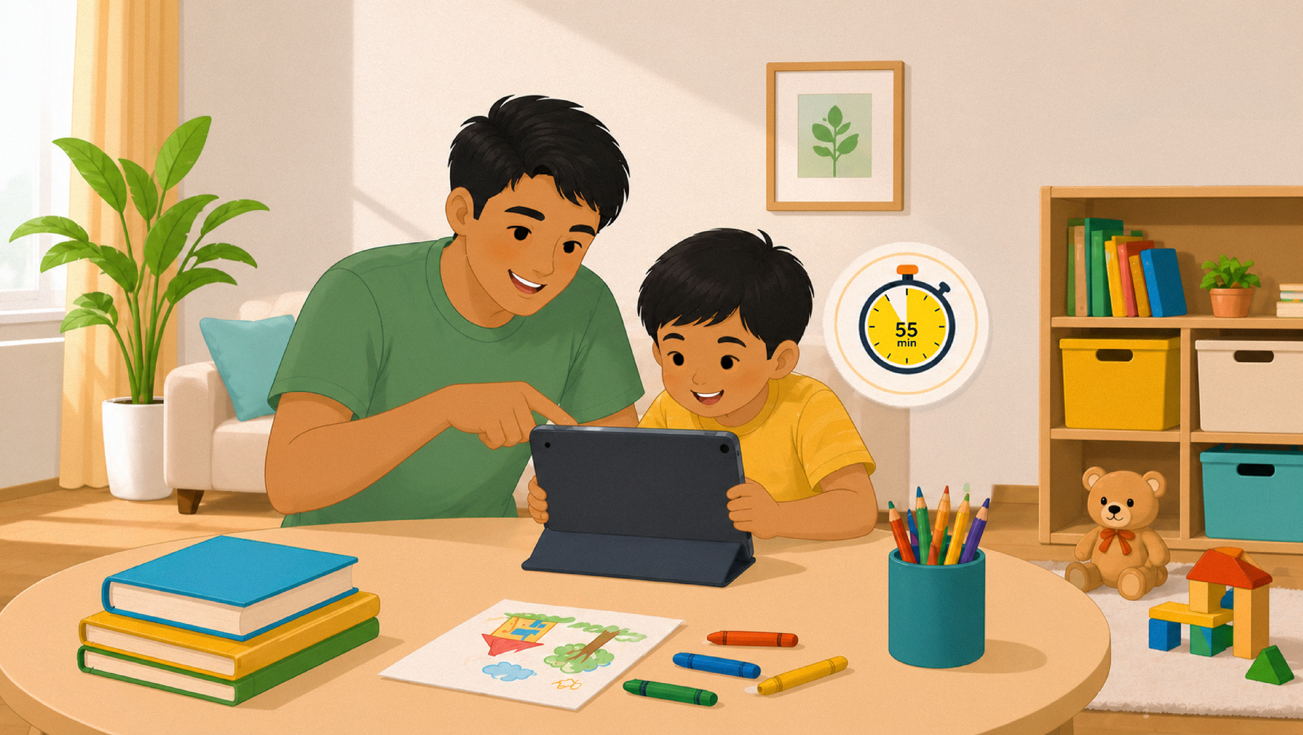 Limit screen time to less than one hour a day